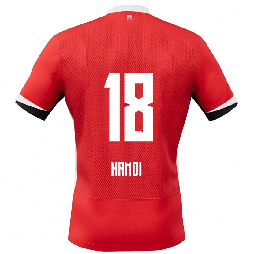 Danxen Heren Yassin Hamdi #18 Rood Wit Thuisshirt Thuistenue 2025/26 T-Shirt