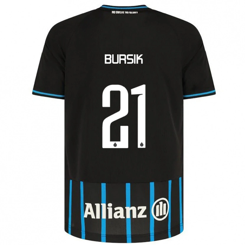 Danxen Heren Josef Bursik #21 Zwart Blauw Thuisshirt Thuistenue 2025/26 T-Shirt
