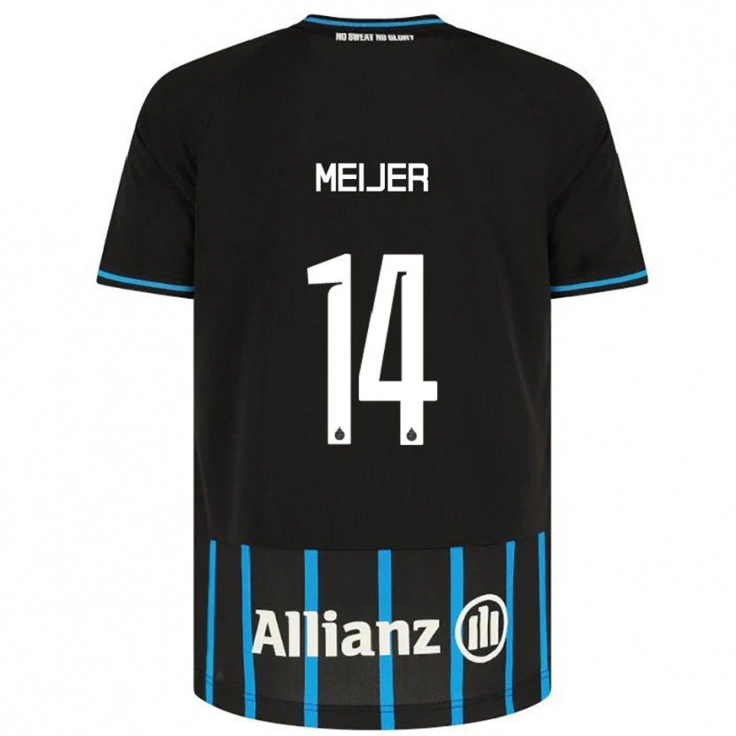 Danxen Heren Bjorn Meijer #14 Zwart Blauw Thuisshirt Thuistenue 2025/26 T-Shirt