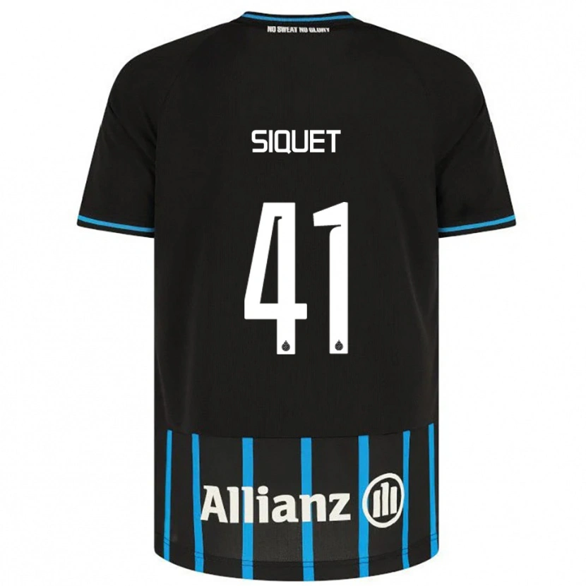 Danxen Heren Hugo Siquet #41 Zwart Blauw Thuisshirt Thuistenue 2025/26 T-Shirt