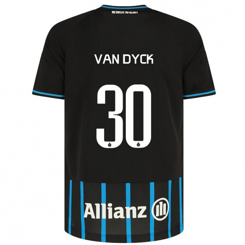 Danxen Heren Nell Van Dyck #30 Zwart Blauw Thuisshirt Thuistenue 2025/26 T-Shirt