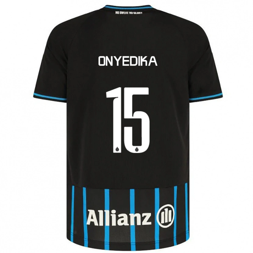 Danxen Heren Raphael Onyedika #15 Zwart Blauw Thuisshirt Thuistenue 2025/26 T-Shirt