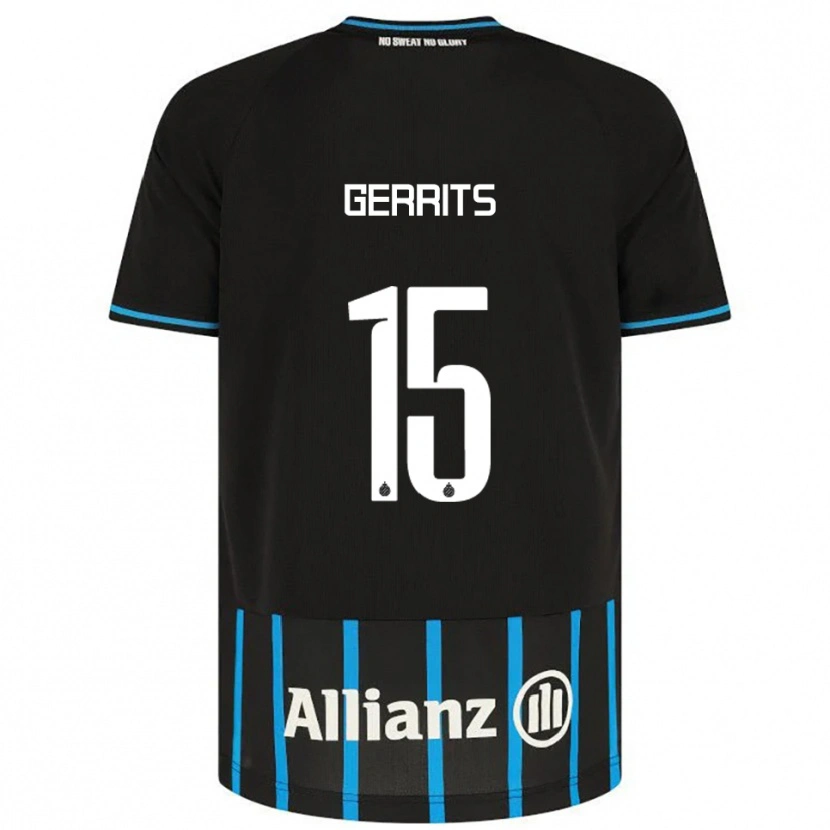 Danxen Heren Melanie Gerrits #15 Zwart Blauw Thuisshirt Thuistenue 2025/26 T-Shirt