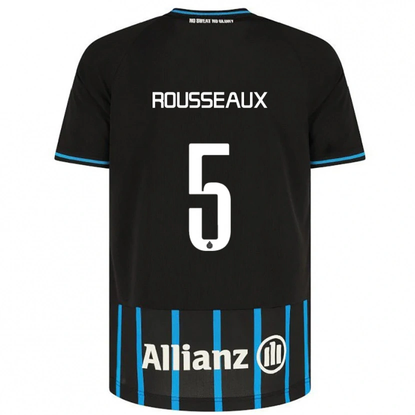 Danxen Heren Luca Rousseaux #5 Zwart Blauw Thuisshirt Thuistenue 2025/26 T-Shirt