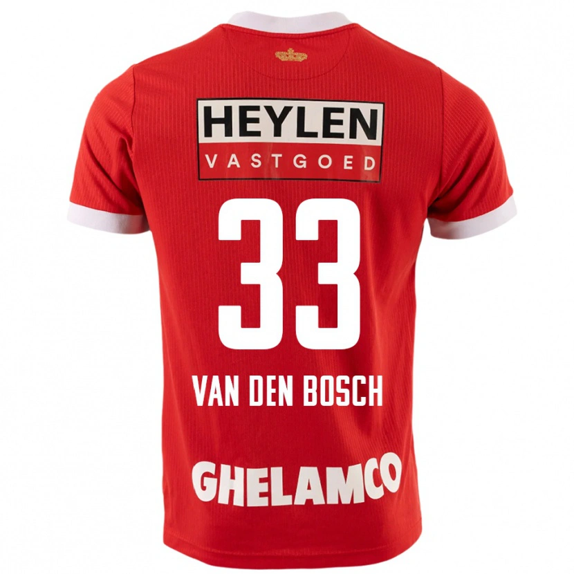 Danxen Heren Zeno Van Den Bosch #33 Rood Wit Thuisshirt Thuistenue 2025/26 T-Shirt