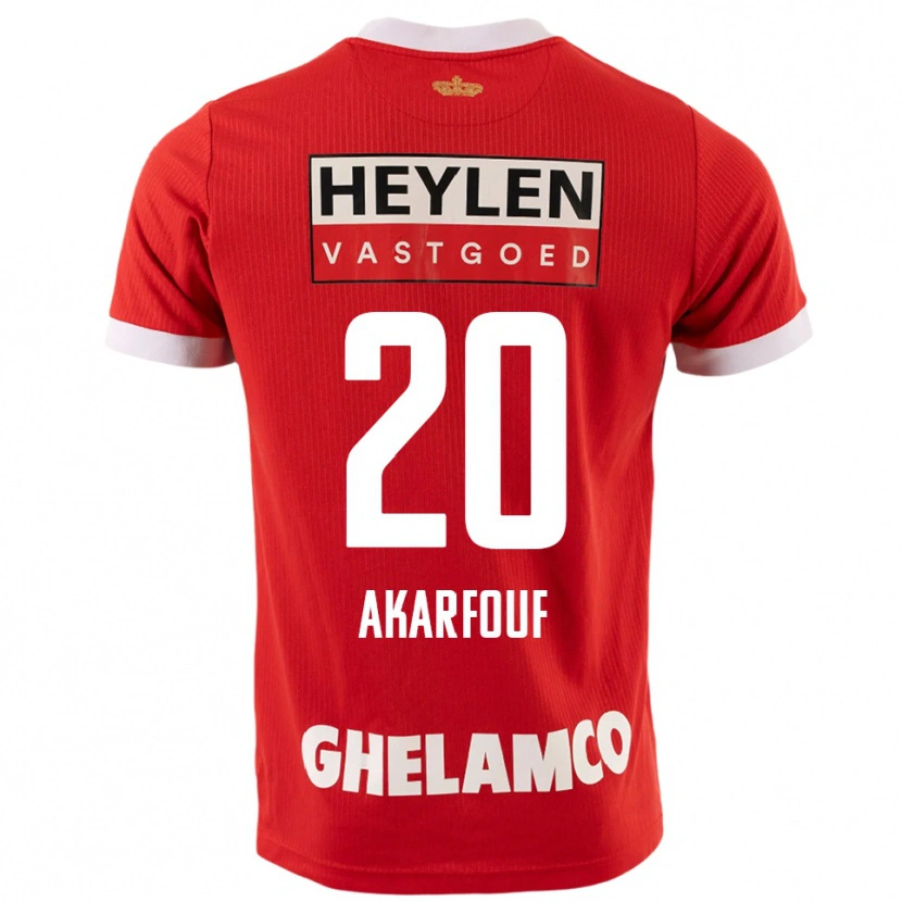Danxen Heren Hamza Akarfouf #20 Rood Wit Thuisshirt Thuistenue 2025/26 T-Shirt