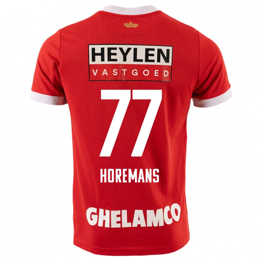 Danxen Heren Milo Horemans #77 Rood Wit Thuisshirt Thuistenue 2025/26 T-Shirt