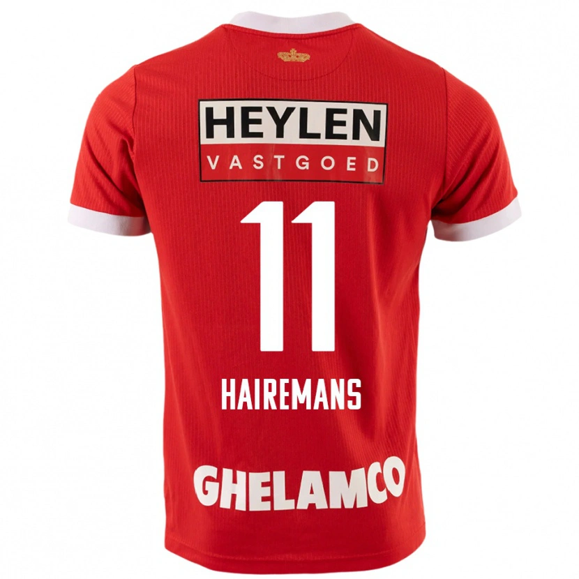 Danxen Heren Geoffry Hairemans #11 Rood Wit Thuisshirt Thuistenue 2025/26 T-Shirt