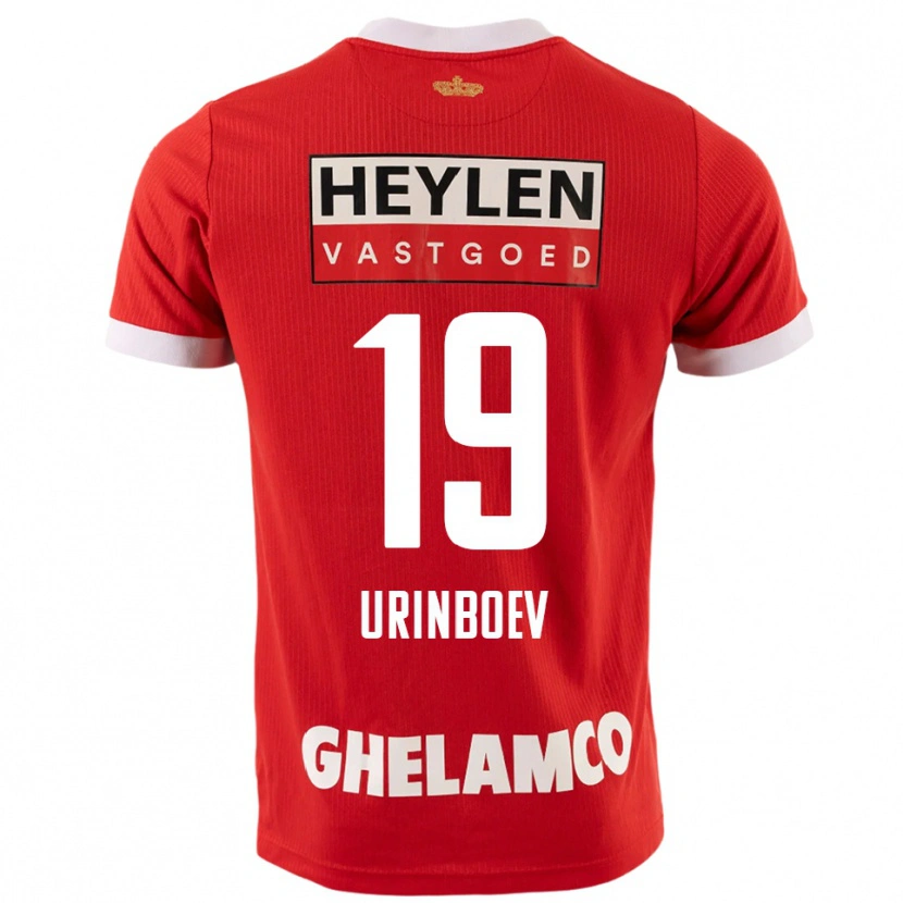 Danxen Heren Mukhammadali Urinboev #19 Rood Wit Thuisshirt Thuistenue 2025/26 T-Shirt