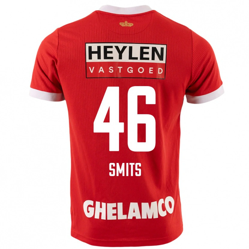 Danxen Heren Milan Smits #46 Rood Wit Thuisshirt Thuistenue 2025/26 T-Shirt
