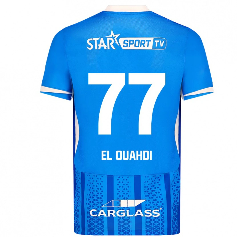 Danxen Heren Zakaria El Ouahdi #77 Blauw Wit Thuisshirt Thuistenue 2025/26 T-Shirt