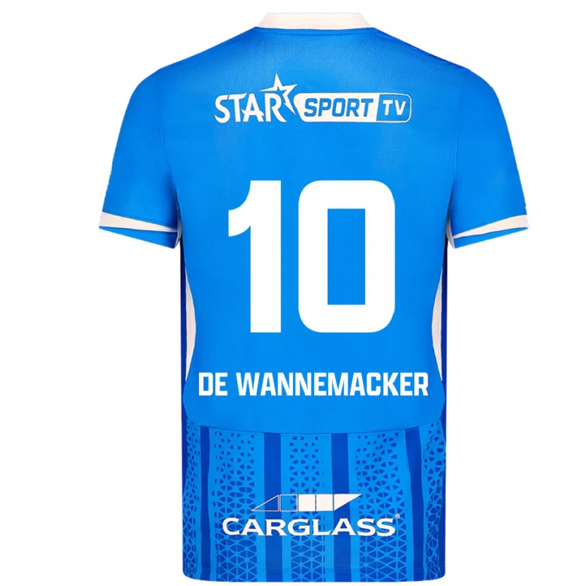 Danxen Heren August De Wannemacker #10 Blauw Wit Thuisshirt Thuistenue 2025/26 T-Shirt