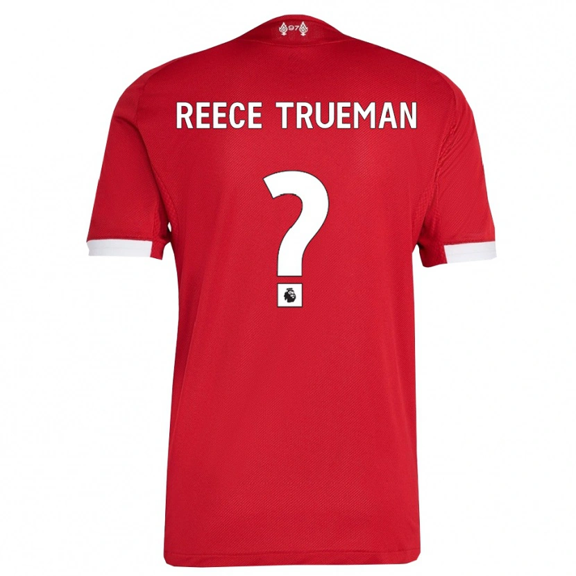 Danxen Heren Reece Trueman #0 Rood Wit Thuisshirt Thuistenue 2025/26 T-Shirt