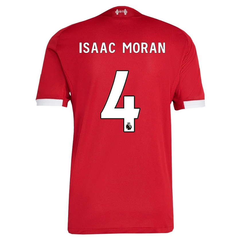 Danxen Heren Isaac Moran #4 Rood Wit Thuisshirt Thuistenue 2025/26 T-Shirt