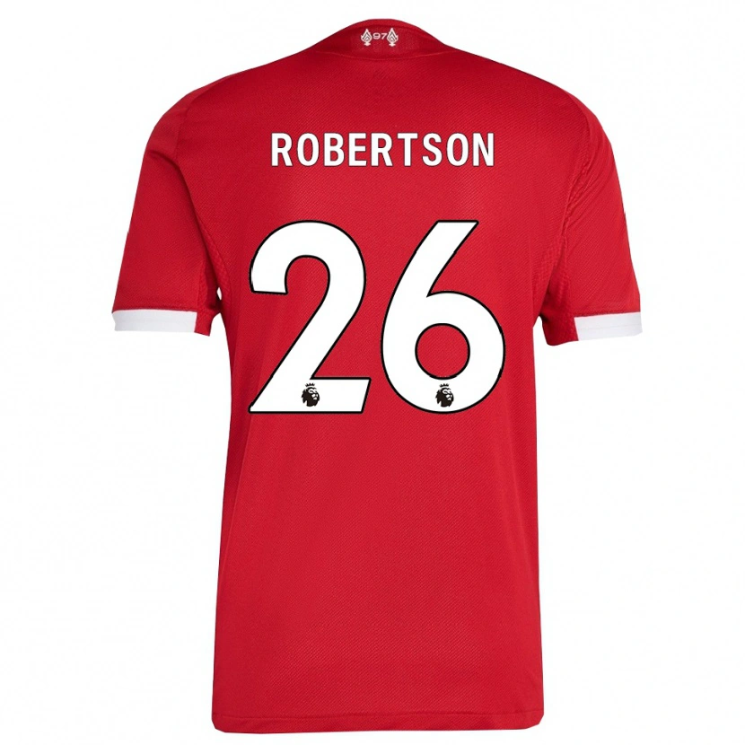 Danxen Heren Andrew Robertson #26 Rood Wit Thuisshirt Thuistenue 2025/26 T-Shirt