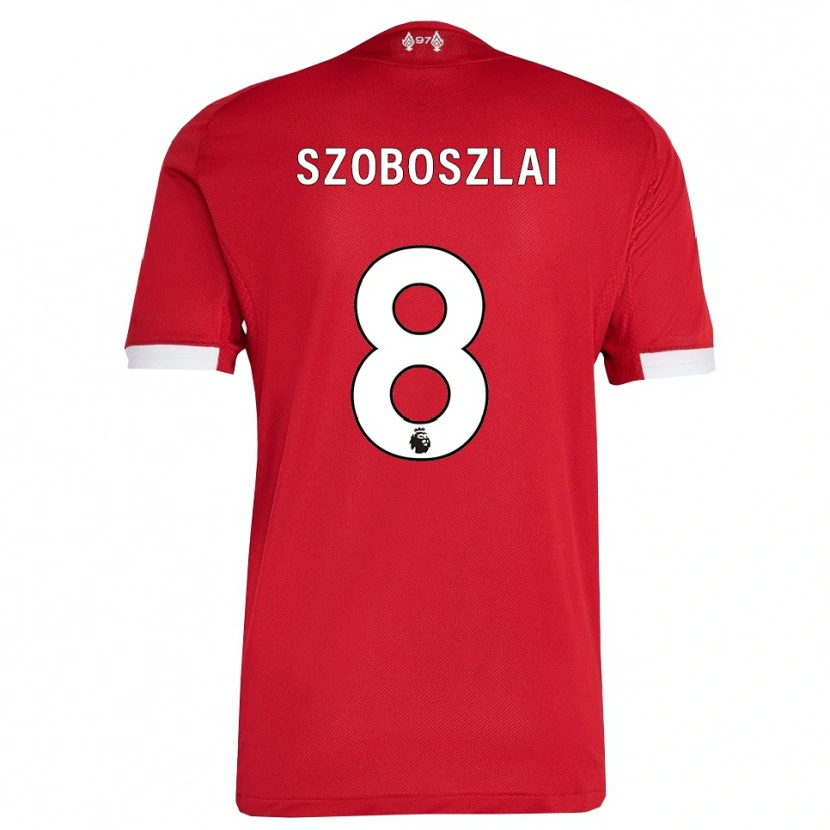 Danxen Heren Dominik Szoboszlai #8 Rood Wit Thuisshirt Thuistenue 2025/26 T-Shirt