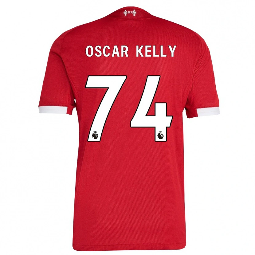 Danxen Heren Oscar Kelly #74 Rood Wit Thuisshirt Thuistenue 2025/26 T-Shirt