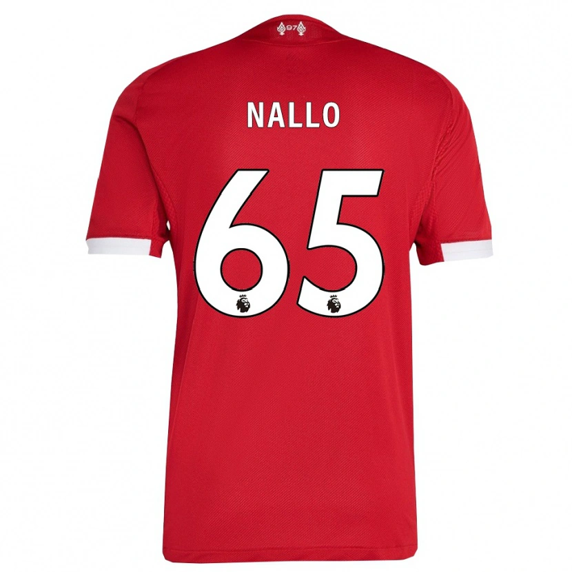 Danxen Heren Amara Nallo #65 Rood Wit Thuisshirt Thuistenue 2025/26 T-Shirt