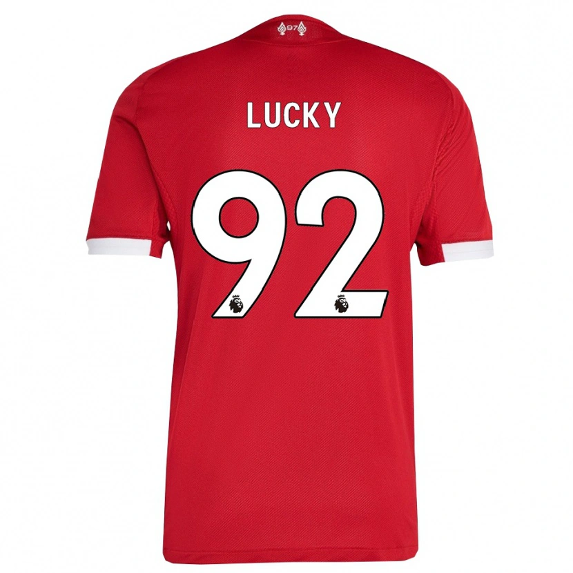 Danxen Heren Wellity Lucky #92 Rood Wit Thuisshirt Thuistenue 2025/26 T-Shirt
