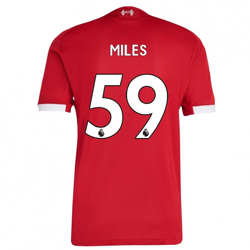 Danxen Heren Terence Miles #59 Rood Wit Thuisshirt Thuistenue 2025/26 T-Shirt