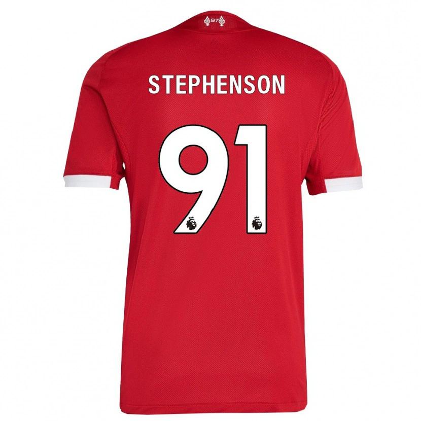 Danxen Heren Luca Stephenson #91 Rood Wit Thuisshirt Thuistenue 2025/26 T-Shirt