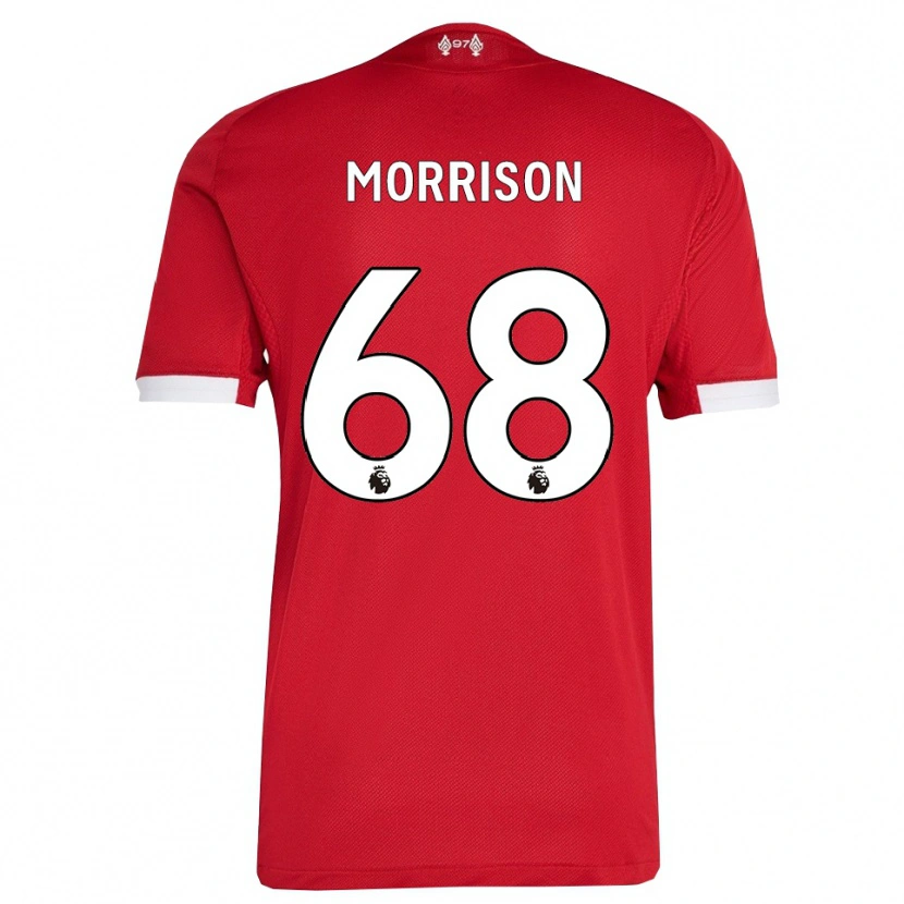 Danxen Heren Kieran Morrison #68 Rood Wit Thuisshirt Thuistenue 2025/26 T-Shirt