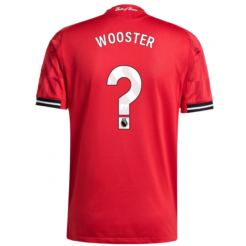 Danxen Heren Tom Wooster #0 Rood Zwart Wit Thuisshirt Thuistenue 2025/26 T-Shirt