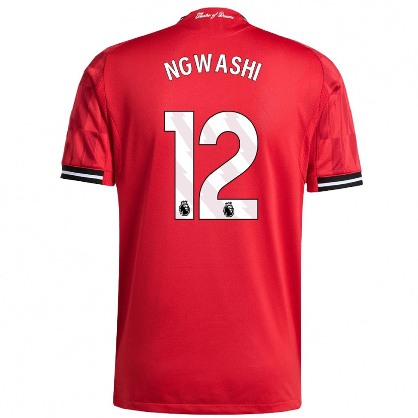 Danxen Heren Jayden Ngwashi #12 Rood Zwart Wit Thuisshirt Thuistenue 2025/26 T-Shirt