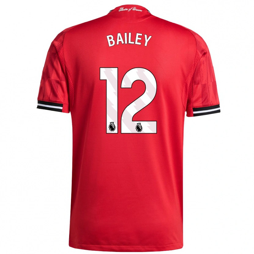 Danxen Heren James Bailey #12 Rood Zwart Wit Thuisshirt Thuistenue 2025/26 T-Shirt