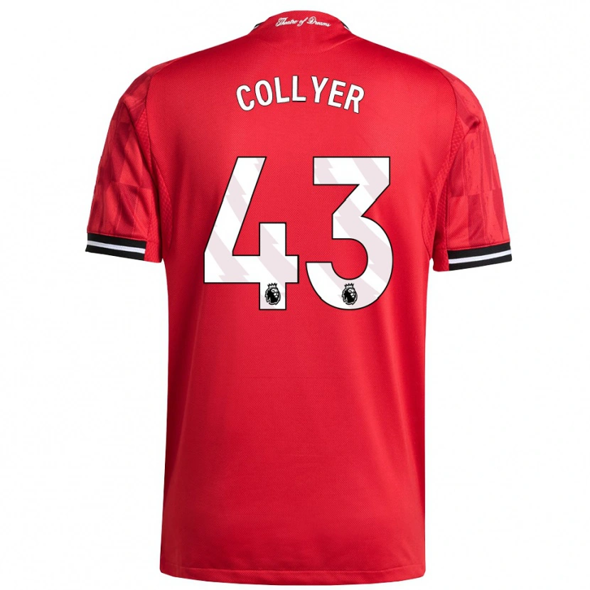 Danxen Heren Toby Collyer #43 Rood Zwart Wit Thuisshirt Thuistenue 2025/26 T-Shirt