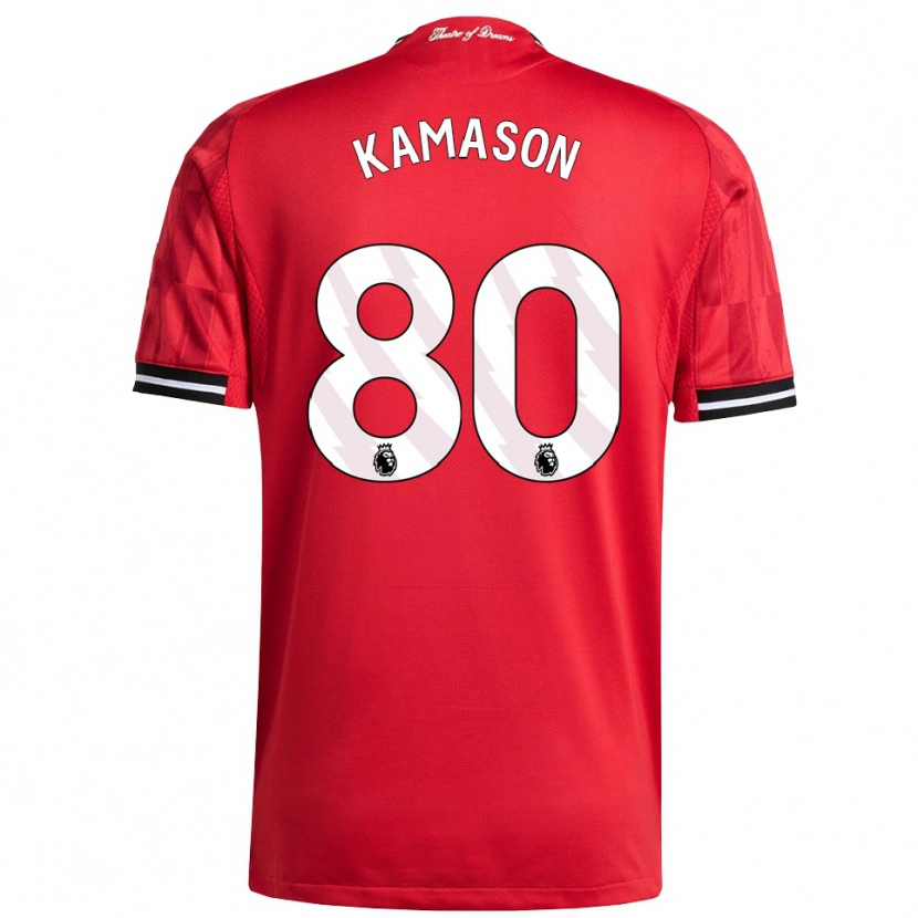 Danxen Heren Jaydan Kamason #80 Rood Zwart Wit Thuisshirt Thuistenue 2025/26 T-Shirt
