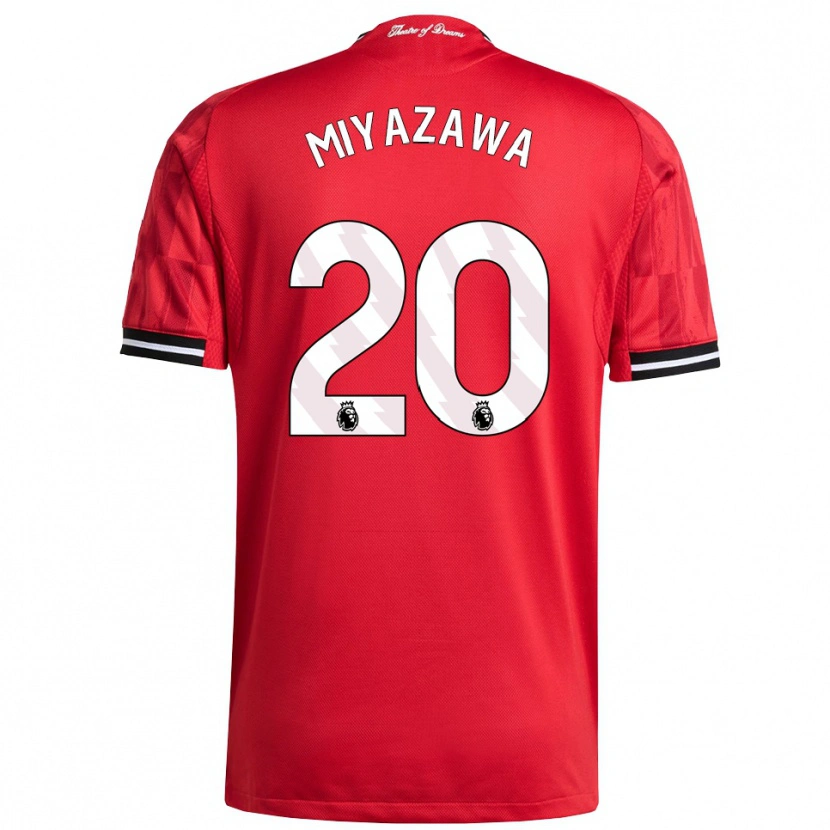 Danxen Heren Hinata Miyazawa #20 Rood Zwart Wit Thuisshirt Thuistenue 2025/26 T-Shirt