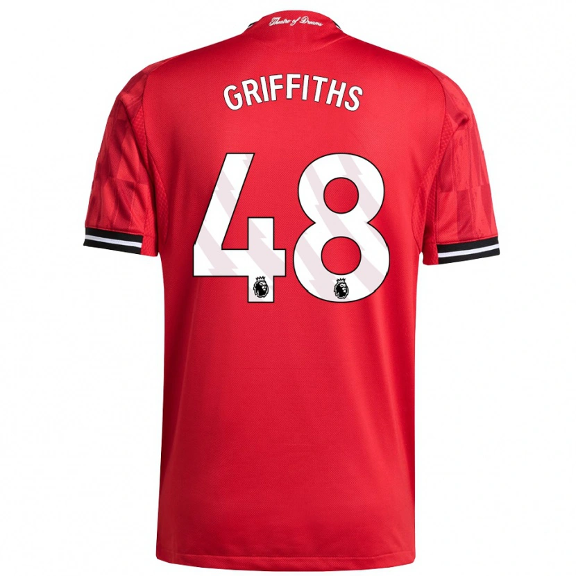 Danxen Heren Mared Griffiths #48 Rood Zwart Wit Thuisshirt Thuistenue 2025/26 T-Shirt