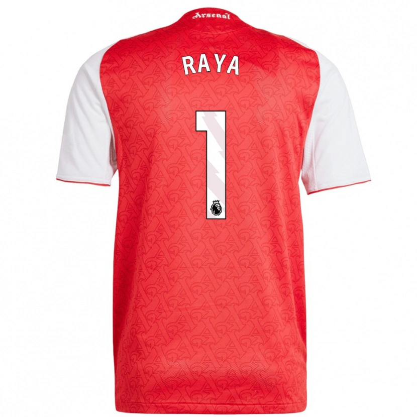 Danxen Heren David Raya #1 Rood Wit Thuisshirt Thuistenue 2025/26 T-Shirt