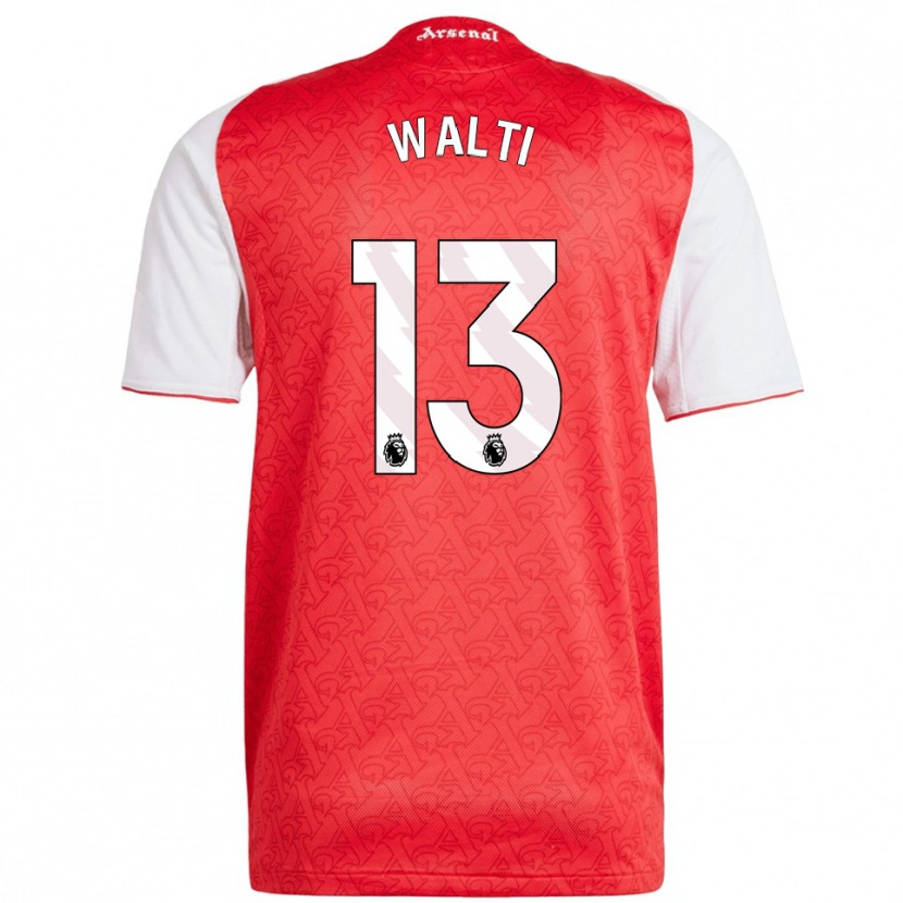 Danxen Heren Lia Walti #13 Rood Wit Thuisshirt Thuistenue 2025/26 T-Shirt
