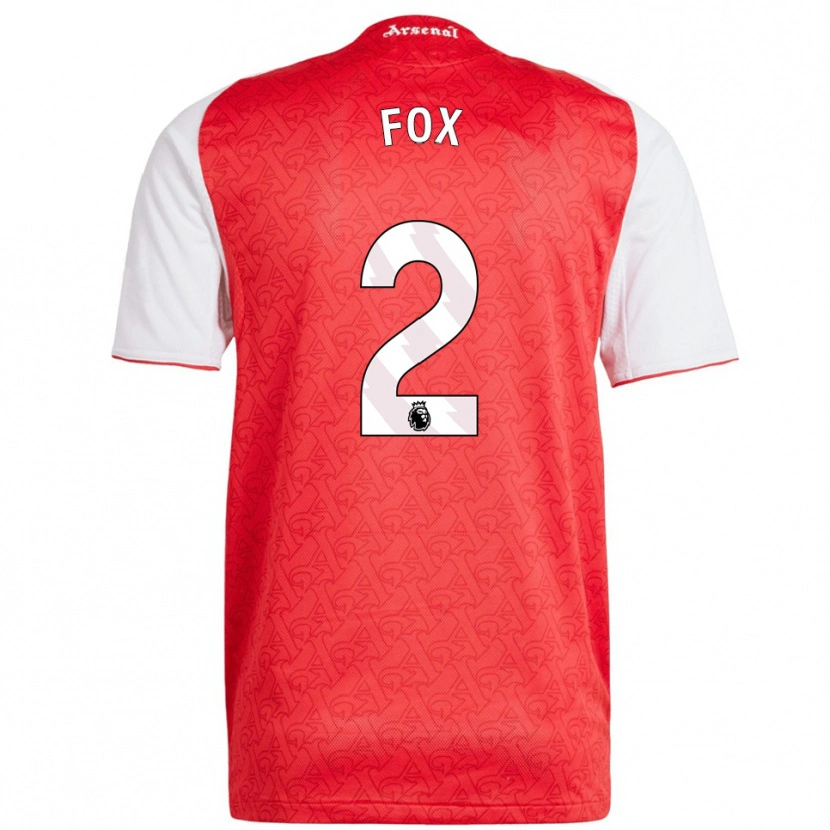 Danxen Heren Emily Fox #2 Rood Wit Thuisshirt Thuistenue 2025/26 T-Shirt