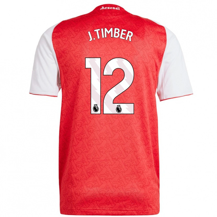 Danxen Heren Jurrien Timber #12 Rood Wit Thuisshirt Thuistenue 2025/26 T-Shirt