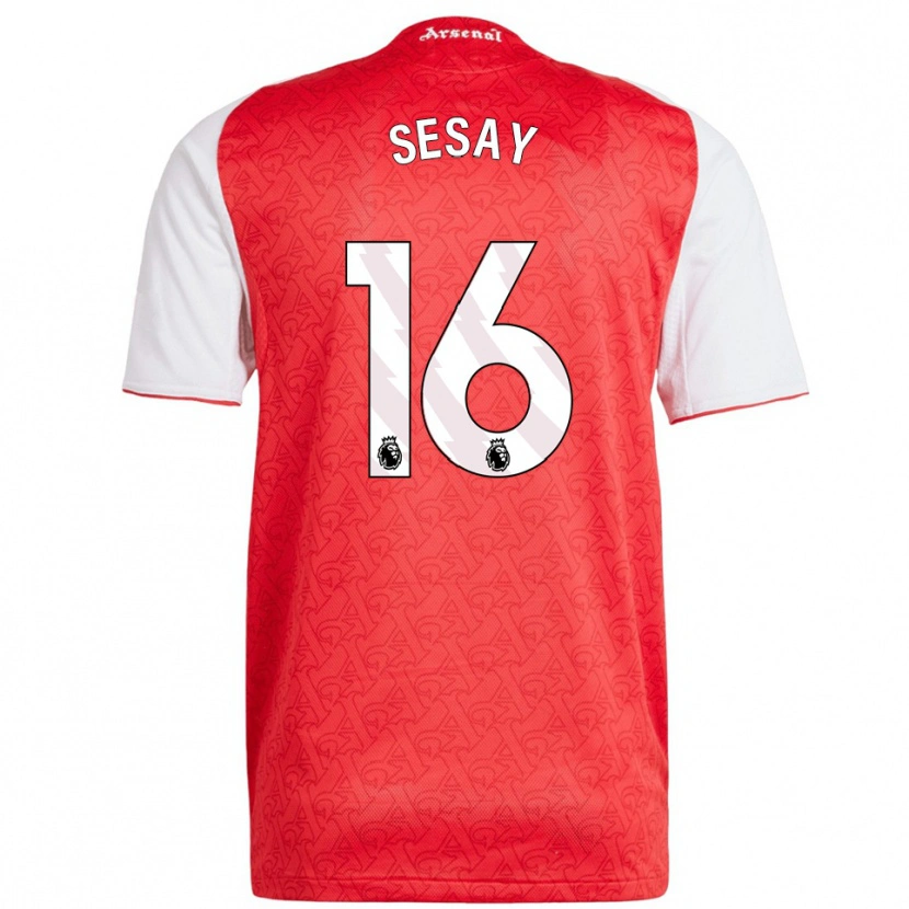 Danxen Heren Joshua Sesay #16 Rood Wit Thuisshirt Thuistenue 2025/26 T-Shirt