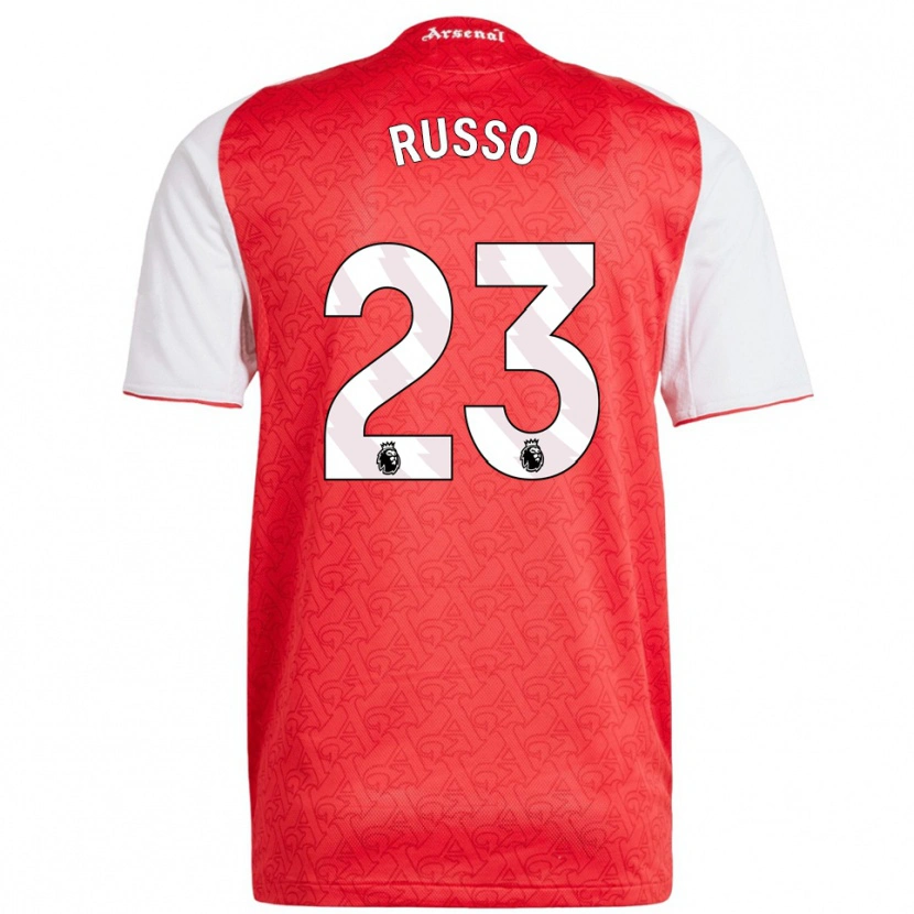 Danxen Heren Alessia Russo #23 Rood Wit Thuisshirt Thuistenue 2025/26 T-Shirt