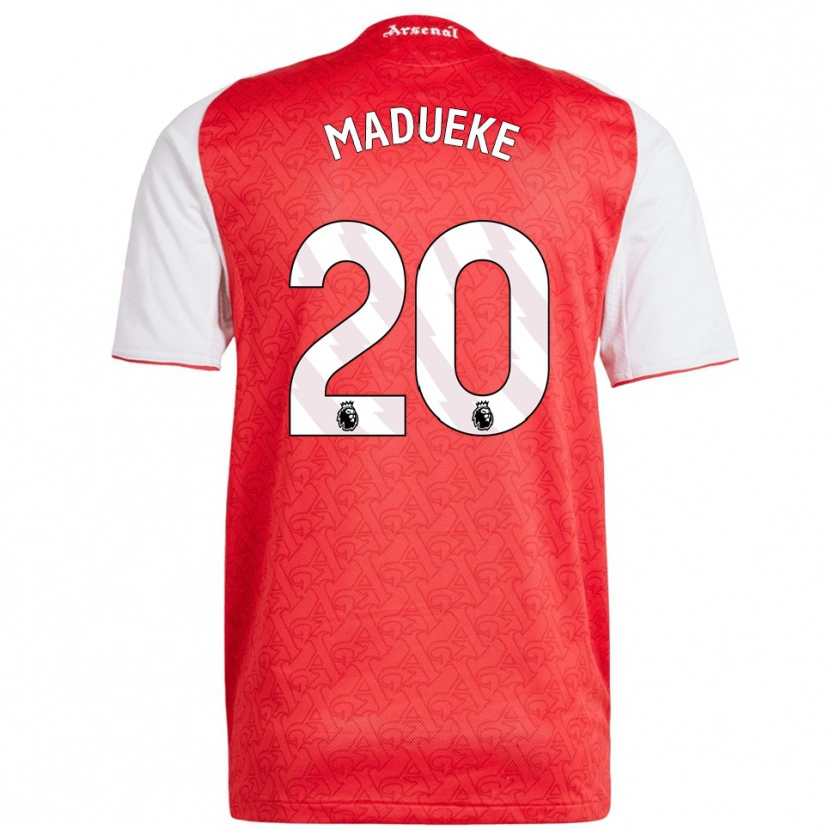 Danxen Heren Noni Madueke #20 Rood Wit Thuisshirt Thuistenue 2025/26 T-Shirt