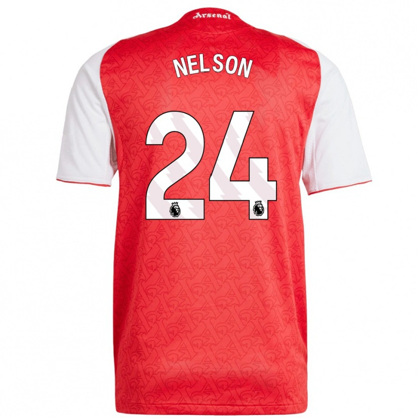 Danxen Heren Reiss Nelson #24 Rood Wit Thuisshirt Thuistenue 2025/26 T-Shirt