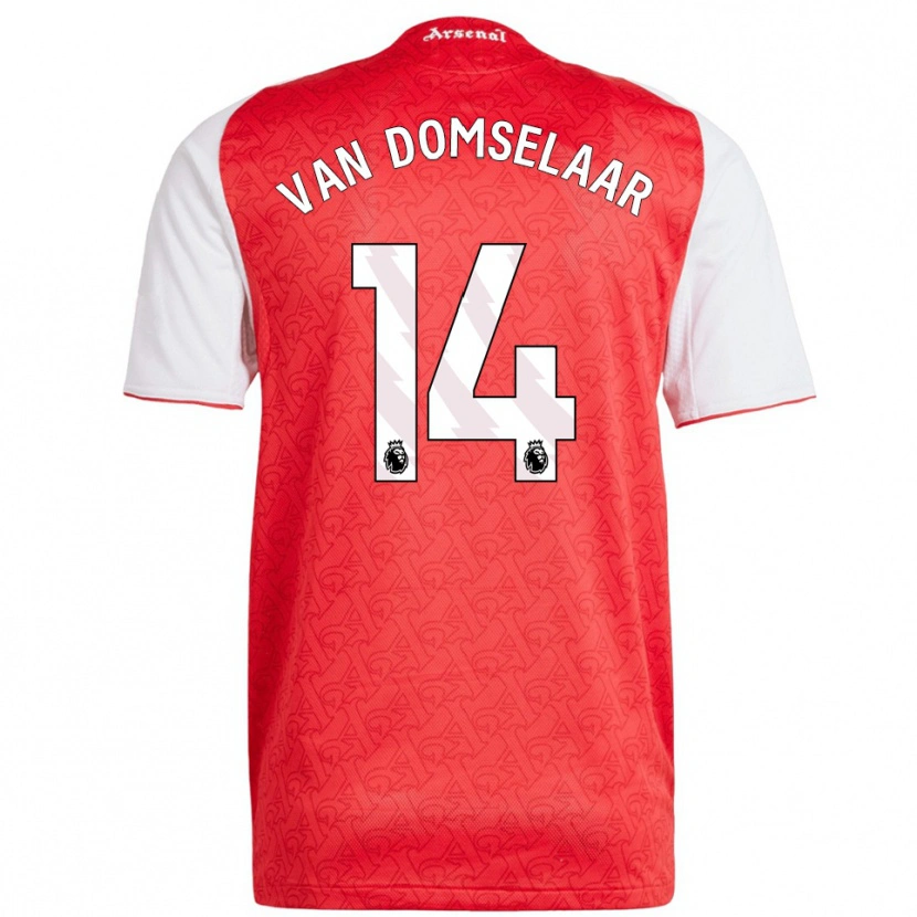 Danxen Heren Daphne Van Domselaar #14 Rood Wit Thuisshirt Thuistenue 2025/26 T-Shirt