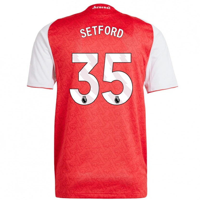 Danxen Heren Tommy Setford #35 Rood Wit Thuisshirt Thuistenue 2025/26 T-Shirt