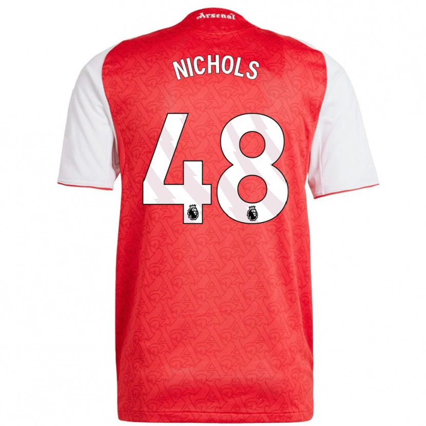 Danxen Heren Josh Nichols #48 Rood Wit Thuisshirt Thuistenue 2025/26 T-Shirt