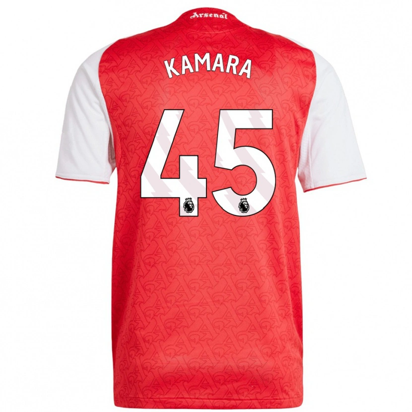 Danxen Heren Osman Kamara #45 Rood Wit Thuisshirt Thuistenue 2025/26 T-Shirt