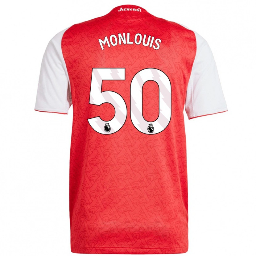 Danxen Heren Zane Monlouis #50 Rood Wit Thuisshirt Thuistenue 2025/26 T-Shirt