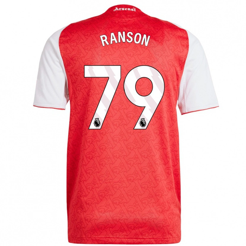 Danxen Heren Khari Ranson #79 Rood Wit Thuisshirt Thuistenue 2025/26 T-Shirt