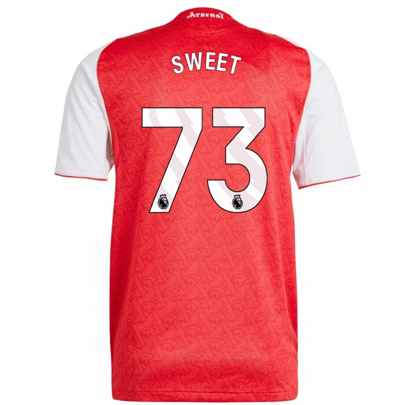 Danxen Heren James Sweet #73 Rood Wit Thuisshirt Thuistenue 2025/26 T-Shirt