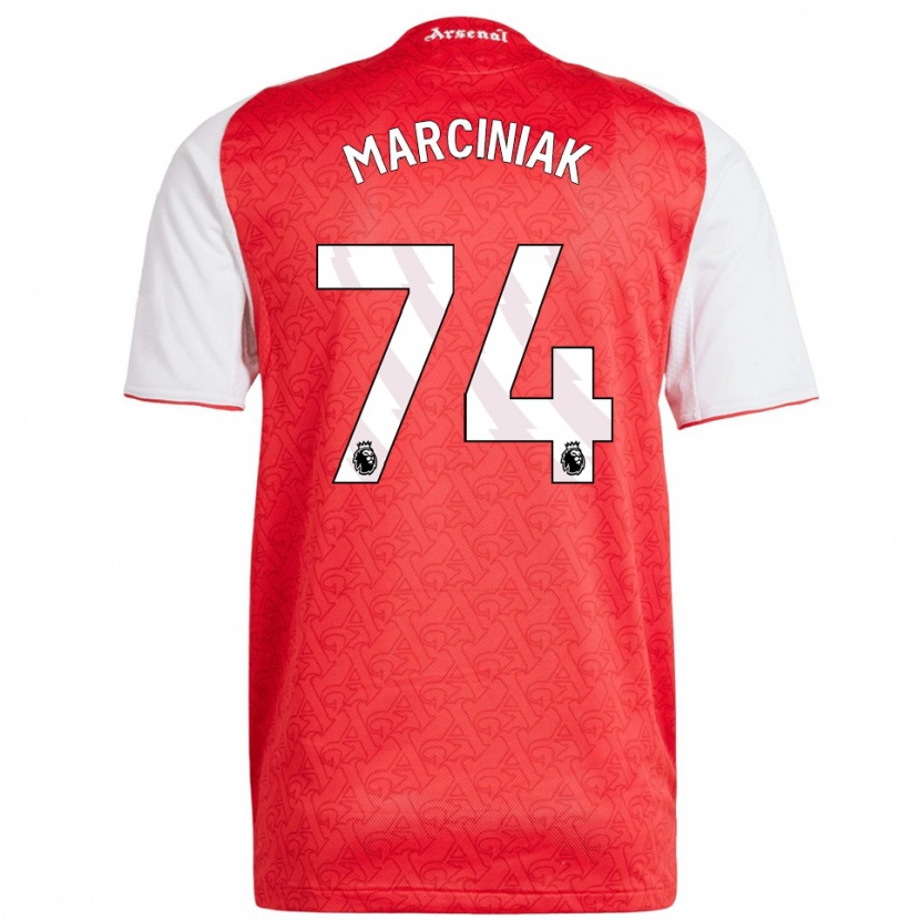 Danxen Heren Alex Marciniak #74 Rood Wit Thuisshirt Thuistenue 2025/26 T-Shirt