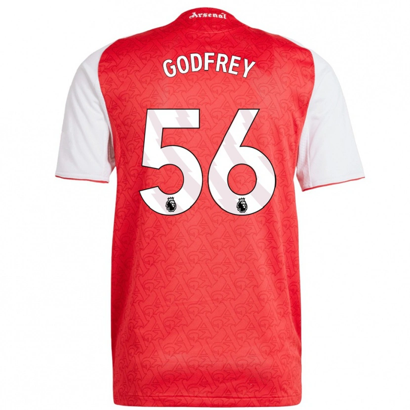 Danxen Heren Freya Godfrey #56 Rood Wit Thuisshirt Thuistenue 2025/26 T-Shirt